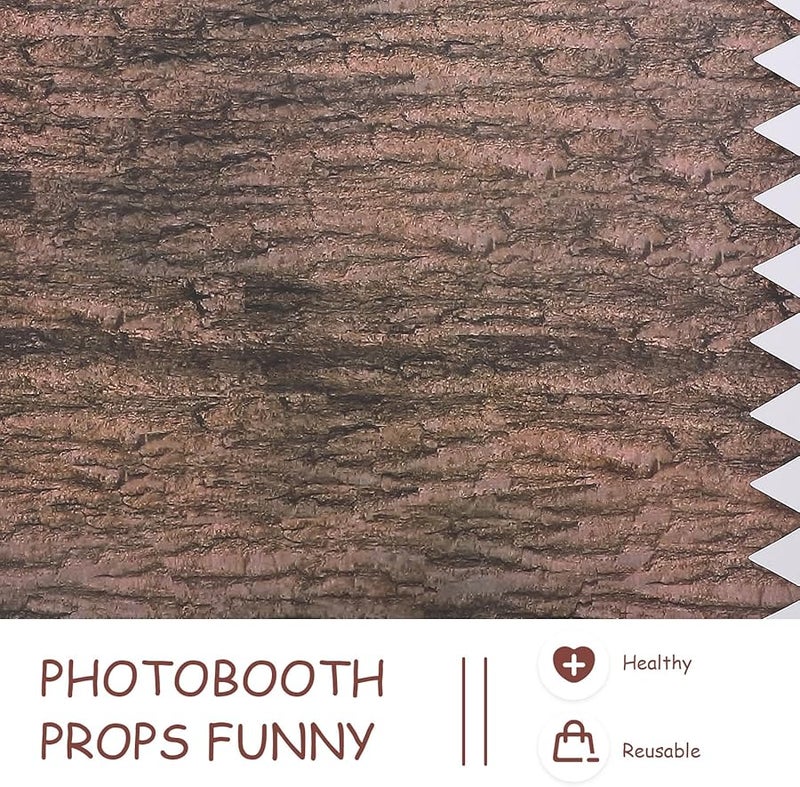 Cabilock 4pcs Faux Tree Stump Decor Light Brown Realistic Wood Grain Party Props - Image 5